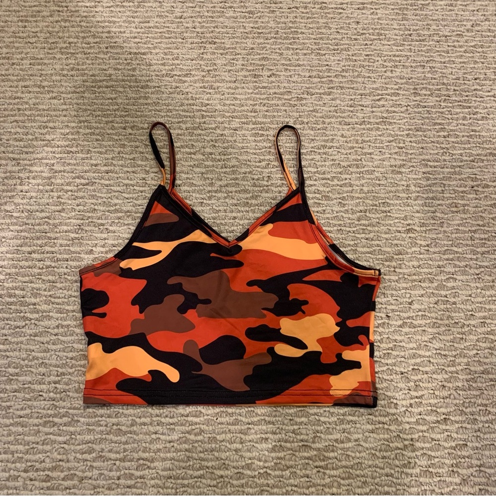 Camouflage Print Women's Crop Top